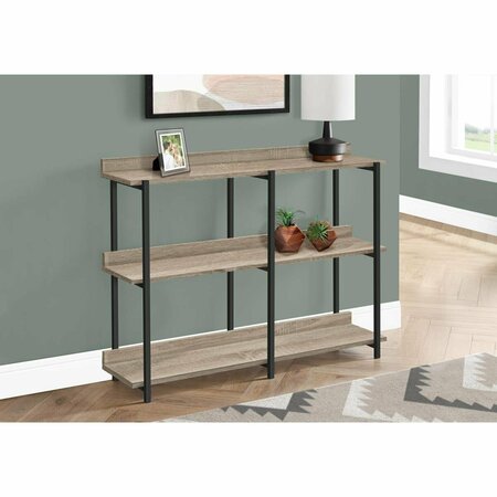 CLEAN CHOICE 48 in. Console Accent Table, Dark Taupe - Black Metal CL2454936